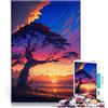 AITEXI puzzle 1000 pezzi per adulti Albero della savana per il giocattolo di sfida del gioco educativo Gioco educativo per compleanno e Natale 75x50cm