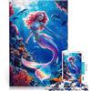 AITEXI Puzzle da 1000 pezzi per adolescenti L'incanto della sirena Sfida di gioco educativo giocattolo Collezione di artisti, Belle arti 38x26cm