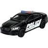 Generisch Welly modello auto compatibile con Ford Interceptor Police USA Nero ca. 1/34-1/39 Metal Model Auto Die Cast Nuovo in scatola