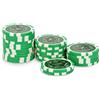 POKEO Fiches Poker Ultimate Poker Chips - Rotolo 25 Pezzi, Verde Valore 25, Insert in Metallo 11,5g - Texas Hold'em Blackjack Set Poker Principianti