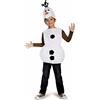 Disguise Disney Costume Olaf Classico Bambini, Vestito Ufficiale Disney Frozen Bambini Taglia XS