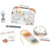 Speedy Monkey Set musicale - 5 strumenti: xilofono, tamburello, creatore di pioggia, flauto a becco e armonica, colorato e sicuro, vernice atossica, ideale per principianti e bambini dai 3 anni