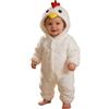 Generico Vestito Carnevale Bambino Costume da Pulcino per Neonato 0-24 Mesi Pagliaccetto in Peluche con Cappuccio e Bottoni Tuta Intera Cartoon Animale per Carnevale Halloween e (02 White, 18-24 Months)