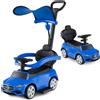 RELAX4LIFE Macchinina a Spinta 3-in-1 per Bambini, Auto a Pedali con Tettuccio Regolabile, Spazio di Stoccaggio Sotto Sedile, Giocattolo da Passeggio con Suoni Realistici, 18-36 Mesi (BLU)