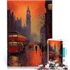 AITEXI Puzzle da 1000 pezzi per adulti Londra Inghilterra Difficile da completare ma divertente e umoristico Lista dei desideri con Babbo Natale 38x26cm