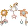 Tiny Love Arco attività Sunny Stroll con 6 Giochi attivati dal Bambino, dai 0 Mesi, Clip Regolabili compatibili con la Maggior Parte dei passeggini, giostrina Musicale Magica, Unicorn Wonderlands