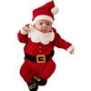 Generico Tutina Natale Neonato Tutina Divertente Con Stampa Lettere Per Neonati, Tuta, Abbigliamento Natalizio Per Neonati, Body Con Faccia Di Babbo Natale, Unisex, Body Casual Bambini 0-18 Mesi