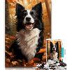 ZKYUBEK Puzzle Border Collie caduto 1000 pezzi per adulti, giocattoli, giochi educativi antistress adatti per la decorazione della scrivania (38x26cm)