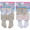 BABY born Collant e calze in diverse combinazioni di colori per bambole da 43 cm