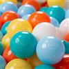 KiddyMoon 1200 ∅ 6CM Palline Morbide Colorate Per Piscina Bambini Fatto In EU, Bianco/Giallo/Arancione/Azzurro/Turchese
