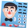 VANZACK Puzzle Educativo Facciale Didattico per Sviluppo Cognitivo e Coordinazione Occhio Mano Set Puzzle Espressioni Divertenti per Interazione Genitore Figlio papà Azzurro