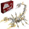 Metalkitor Scorpion - Kit puzzle 3D in metallo per adulti, 454 pezzi, modelli di assemblaggio meccanico, 4 ore di costruzione, regali ideali e decorazioni da scrivania (oro)