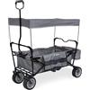Pinolino Paxi - Carrello pieghevole pieghevole con tettuccio parasole, borsa posteriore e borsa per il trasporto, pneumatici in poliuretano, capacità di carico 70 kg, colore: Grigio