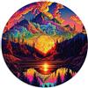 SIBREA Puzzle da 1000 pezzi Natura psichedelica Puzzle rotondi creativi per adulti e bambini Dai 12 anni in su Puzzle di cartone Giochi educativi Puzzle per la decorazione della casa. Dimensioni: 67,5x67,5