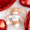 Wanapix | Coniglio Peluche Personalizzato con Foto e Testo | Peluche San Valentino | Idee Regalo Originale | Coniglietto | 14x19 cm | Letters