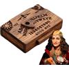 Moreeulsi Tavola parlante in legno 4x2,5 cm con planchette, modello in miniatura di tavola Ouija in legno, tavola spirituale in miniatura con cassetto, tavola Ouija in legno in miniatura decorazione