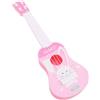 Topiky Simulazione Chitarra Ukulele, Chitarra Ukulele per Bambini, Giocattolo Musicale per Classica, Strumento Musicale Educativo Posabile Giocattolo per Apprendimento Precoce, per (PINK)