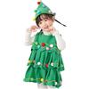 Nlaayong Vestiti per natale Costumi da Spettacolo Teatrale Vestito da Albero di Natale per Bambini Costume Bambino Cosplay Dell'albero Green
