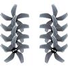 Gemfan 4Pairs D51-2020 Elica a 5 pale 4,9 cm Pitch Paddles per Racing Quadcopter Drone Accessori di ricambio fai da te (grigio)