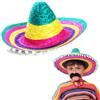 I LOVE FANCY DRESS LTD ILOVEFANCYDRESS - Confezione da 3 cappellini per bambini, multicolore con motivo a forma di fiocco messicano, colore: rosso, rosa, arcobaleno, confezione da 3