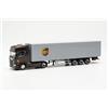 Herpa modello di camion Scania CR 20 HD mit zwei Koffer-Aufliegern UPS Spanien (Spanien/Madrid), in scala 1:87, pezzo da collezione, modello tedesco, statuetta plastica