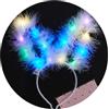Oxxggkao Cerchietto per capelli con motivo di conigli, regolabile, per Halloween, per amanti delle feste e bambini con orecchie luminose