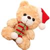 Toyvian orso di natale giocattoli animale di peluche di natale animale di pezza christmas party orsacchiotto natalizio bambola dell'orso orsetto di peluche natalizio cotone pp Light Brown