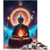 BUBELS Buddha Puzzle 1000 pezzi puzzle in cartone riciclato, ottimo regalo per adulti, 26,1 x 38 cm