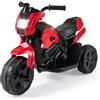 COSTWAY 6V Moto Elettrica per Bambini, Moto a 3 Ruote con Fari LED, Pedale a Piedi, Veicolo Elettrico a Batteria per Bambini 37-72 Mesi (Rosso)