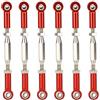Tbest Tie Rod RC, set regolabili in lega d'alluminio 6 pezzi 81mm, per auto giocattolo RC 1/10, for corsa, rally rally, off-road