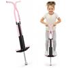 HyperMotion POGO Salterello Dinamico per Ragazzi 9-14 Anni, Attrezzo Sportivo 50 kg, Struttura 2,35 kg con Sistema Elastico, Rosa