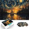 AITEXI Puzzle da 1000 pezzi per adulti Dipinto di tramonto in barca a vela Difficile e sfidante Attività divertenti a casa, regali di compleanno, regali di viaggio, 38x26cm