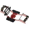 RampCrab Kit Telaio in Fibra di Carbonio per SCX24, Skid Angolato 7°, LCG Chassis Kit per Axial SCX24 C10, JLU, Bronco, Deadbolt, Rosso