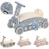 Mainely Personalizzabile cavalcabile 3 in 1, Auto a Dondolo Blu - evolutivo e Antiscivolo - per Bambini dai 2 Anni in su - Personalizzato con Il Nome - Label Label