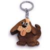 H-Customs Cane Sweet Pet con orecchie Floppy Ciondolo portachiavi in legno fatto a mano