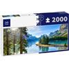 Lais Puzzle Vista panoramica di Spirit Island nel Lago Maligne, Parco Nazionale di Jasper, Alberta, Canada 2000 Pezzi Panorama