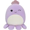Squishmallows SQCR02398 - Peluche ufficiale Kelly Toys con corona, 19 cm, colore: Violet del polpo