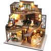 Minyaturia Villa Building Set in miniatura - Legno fai da te modello hobby kit - Villa con luce LED - Decorazione fai da te casa - Regalo per adulti