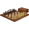 Chessgammon Set di scacchi fatti a mano da campionato Sheesham Flat Board 50,8 cm con Sheesham Zagreb Staunton scacchi pezzi 9,5 cm viene fornito con scatola di scacchi