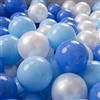 KiddyMoon Palline Morbide Colorate Per Piscina Bambini Fatto In UE, 200 ∅ 6CM, Azzurro/Blu/Perla