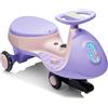 LALAHO Macchina Elettrica Per Bambini 12 V con Pedale, Auto Elettrica con 2 Velocità, Luci LED, Bluetooth, Protezione Antiribaltamento, 3 Anni in su (Viola-rosa)