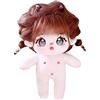 niannyyhouse Bambola di peluche da 20 cm, corpo umanoide caramello, senza attributo, corpo normale, indossabile, abbigliamento da indossare e regali (11 senza scheletro)