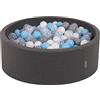 KiddyMoon 90 X 30 Cm / 200 Palline ∅ 7CM Piscina di Palline Colorate per Bambini Tondo