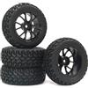 KEEDA 4 pneumatici RC 75 mm, ruote plastiche 1/16 RC Rally Auto HSP 94123 HPI Kyosho Tamiya