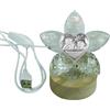 DLM Bomboniere DLM-A1489 Bomboniera Lampada a led cm 9x9x9 con icona a Cuore degli Angeli Angioletti su fiore in Cristallo brillante completa di scatola utile per Matrimonio Comunione Cresima Battesimo