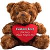 MeterBear Orsacchiotto di peluche personalizzato con foto e testo su cuore, Teddy Bear Orsetto di peluche con cuore come regalo di Mi dispiace per lei e lui per San Valentino, Anniversario (20cm)