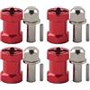 HERCHR Mozzos Ruota Esagonale RC, Adattatore distanziale per sterzo cingolato da 12 mm, Kit mozzos Volante ad Alta Resistenza per SCX10 D90 (Lunghezza 17 mm)