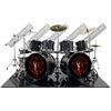 Music Legends Collection Mini Drum set realizzato per Rock music legends collector signals tribute miniature rock model scale 1:4 collectible size dolls modellino da collezione 40 cm (base nera non inclusa)