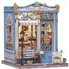 Ruaizel Book Nook Kit, Puzzle 3D Casa delle Bambole con Luci LED per Scaffali e Camere, Miniatura Decorativa per Ragazzi 14+, Regalo Creativo per Appassionati DIY, Puzzle tridimensionale assemblato