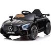 Baroni Toys Mercedes AMG Sport Macchina Elettrica per Bambini Baby car Elettrica Full Optional, Auto Telecomandata Sedile in Plastica, Porte Apribili, Motore 6V, Carico fino a 25 Kg 1-4 anni, Nero